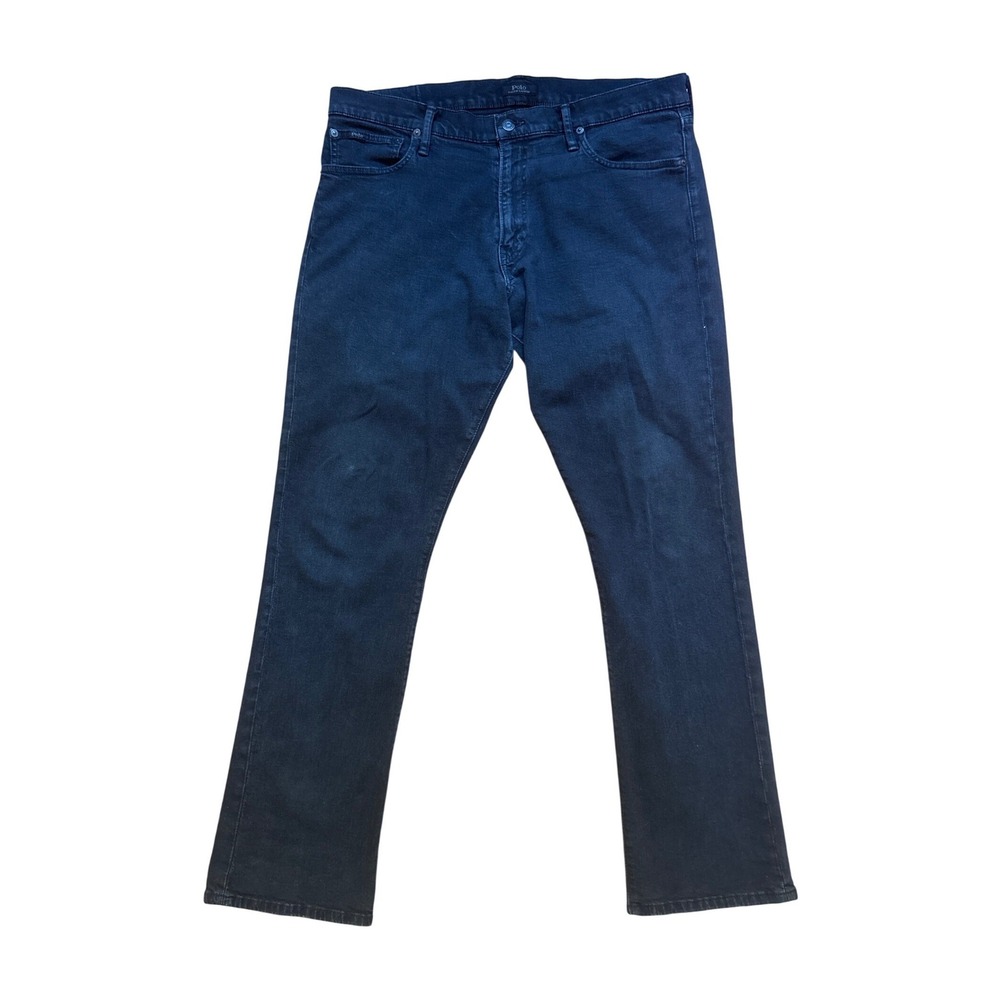 Polo Ralph‎ Lauren Varick Slim Straight Jeans Mens Black Good Stretch SIZE 35x32